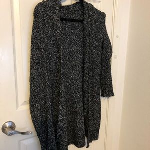 black and white cardigan